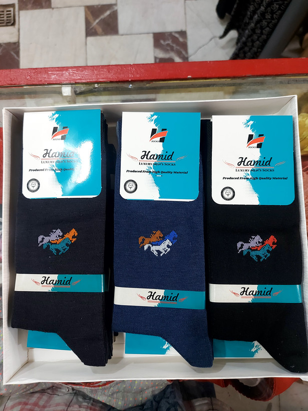 پک سه عددی جوراب مردانه ساق بلند نخی نانو اعلا رنگ بندی میکس